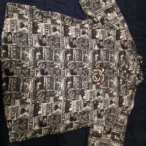 DIXXON NWT Monochrome Graphic Button-Up Shirt